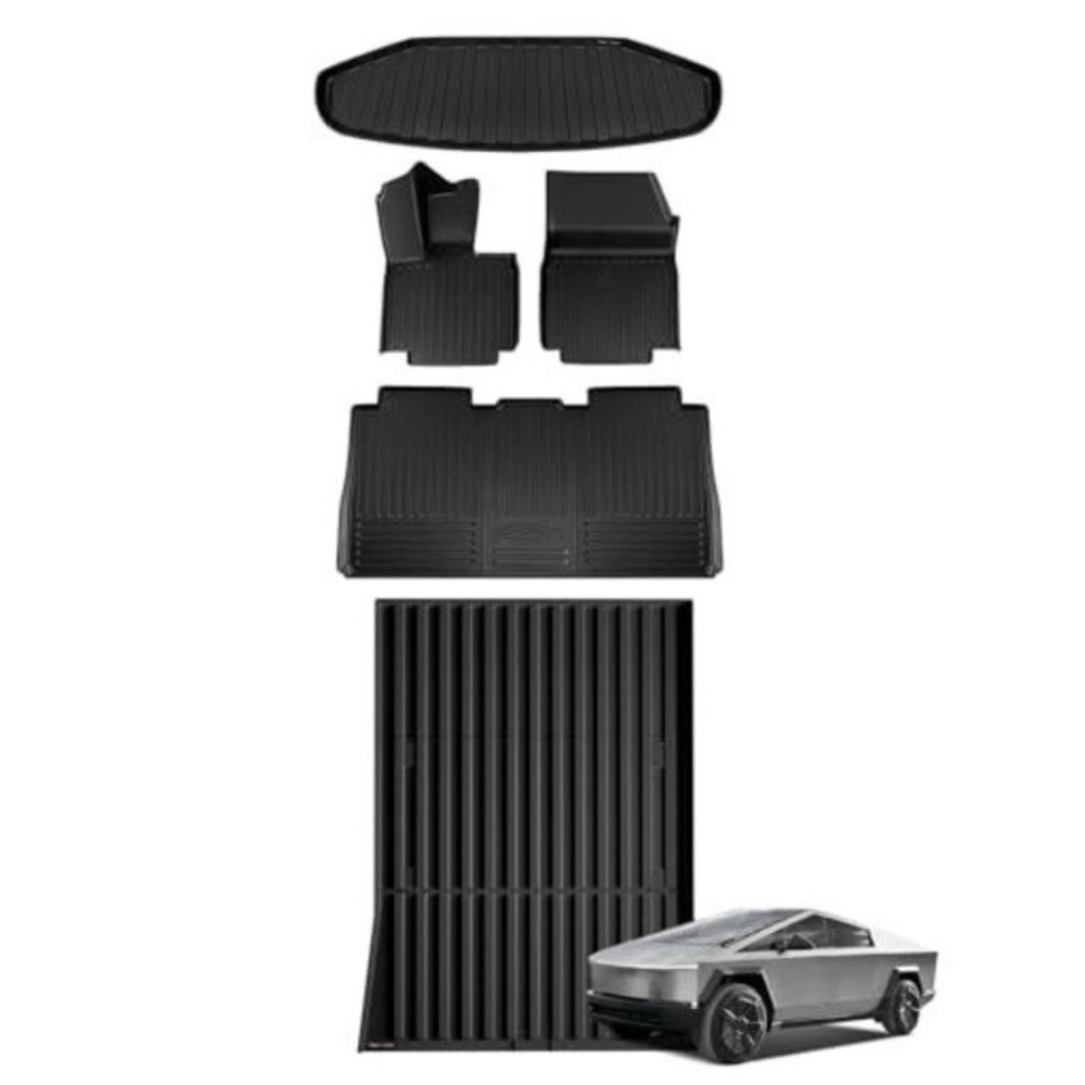 For 23-24 Tesla Cybertruck TPE 3D Front Rear Trunk Floor Mats Truck Bed Cover